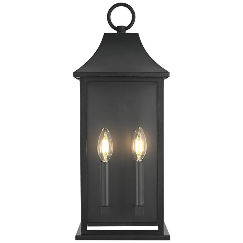 Image 1 Elegant Shepard 8 inch Outdoor Wall Sconce in Black