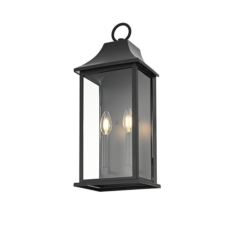Image 3 Elegant Shepard 8 inch Outdoor Wall Sconce in Black more views