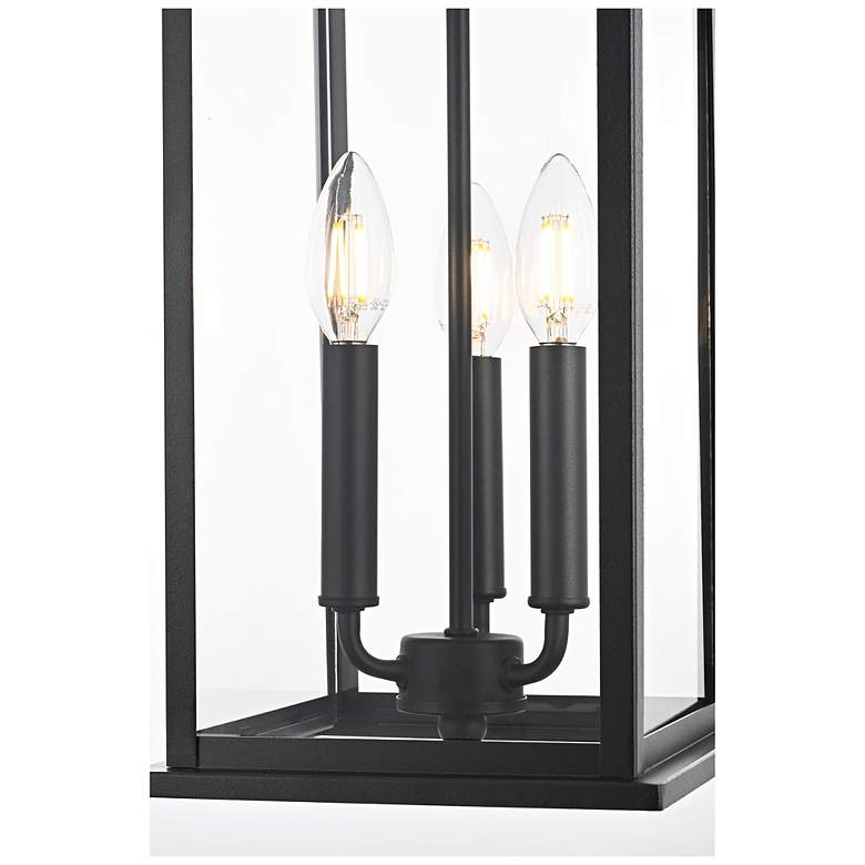 Image 6 Elegant Shepard 8 x 20.5 inch Outdoor Pendant in Black more views