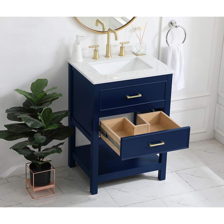 Image 4 Elegant Sinclaire 24 In. Bathroom Vanity In Blue more views