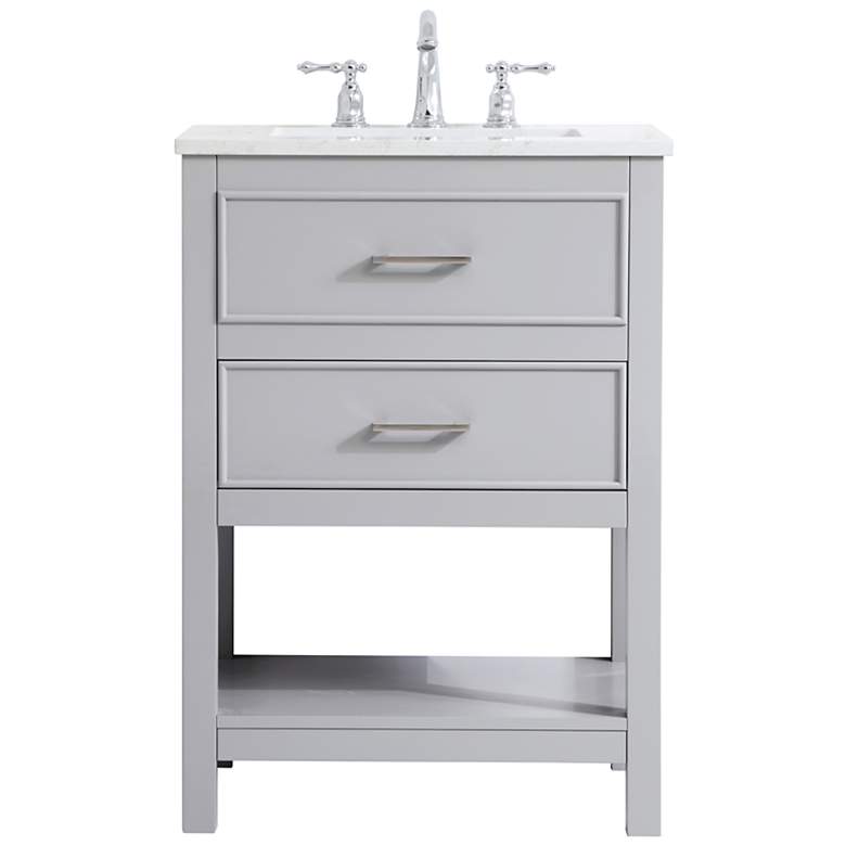 Image 2 Elegant Sinclaire 24 In. Bathroom Vanity In Grey