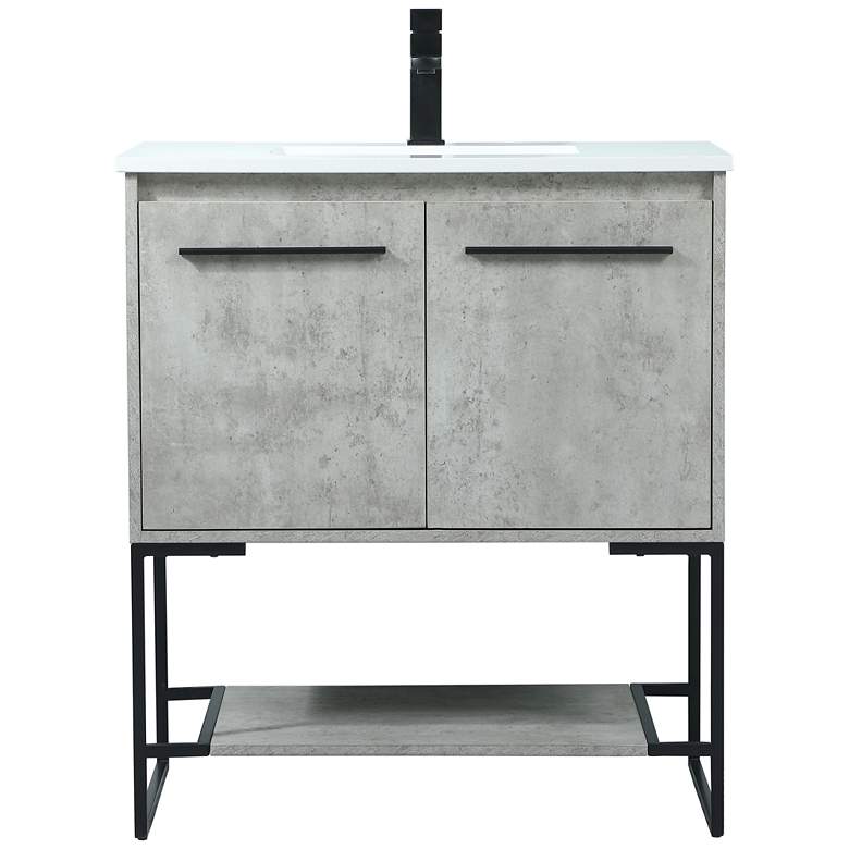 Image 1 Elegant Sloane 30 In. Bathroom Vanity In Concrete Grey