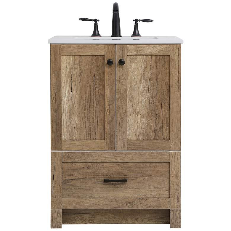 Image 2 Elegant Soma 24 In. Bathroom Vanity In Natural Oak