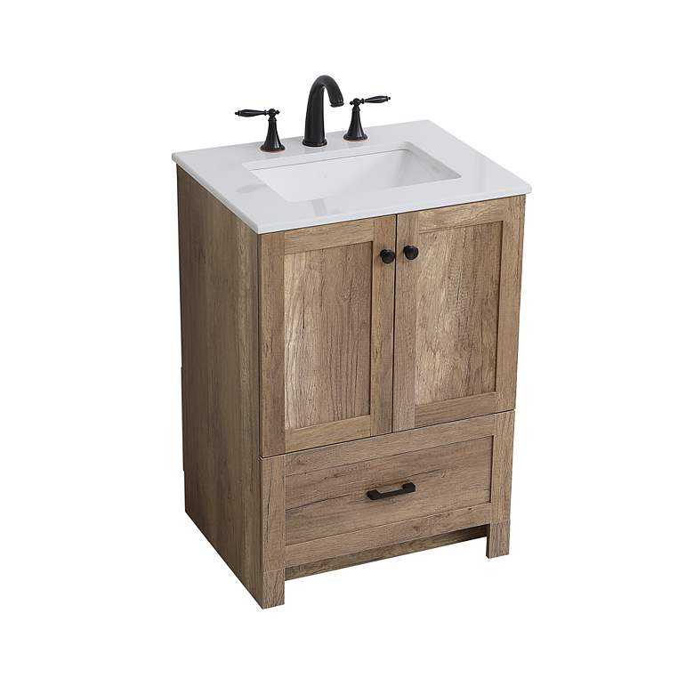 Image 4 Elegant Soma 24 In. Bathroom Vanity In Natural Oak more views
