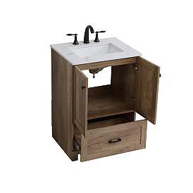 Image5 of Elegant Soma 24 In. Bathroom Vanity In Natural Oak more views