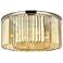 Elegant Sydney 8 Lt Ceiling Light - Polished Nickel w/ Golden Teak Crystals