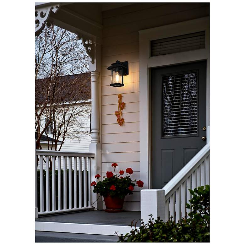 Image 3 Elegant Tioga 7 Inch Outdoor Wall Sconce in Black more views