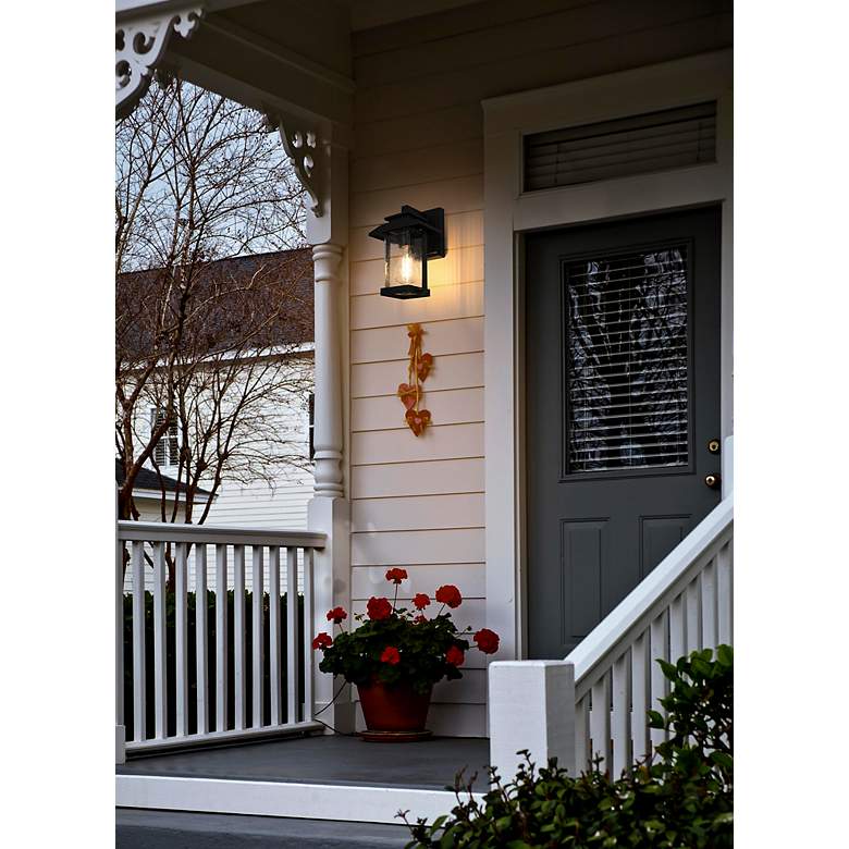 Image 7 Elegant Tioga 7 Inch Outdoor Wall Sconce in Black more views