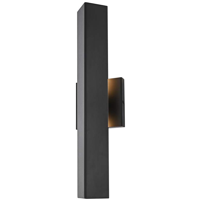 Image 4 Elegant Troy 4.5 x 18 inch Outdoor Wall Sconce in Black more views