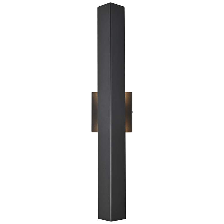 Image 2 Elegant Troy 4.5 x 24 inch Outdoor Wall Sconce in Black