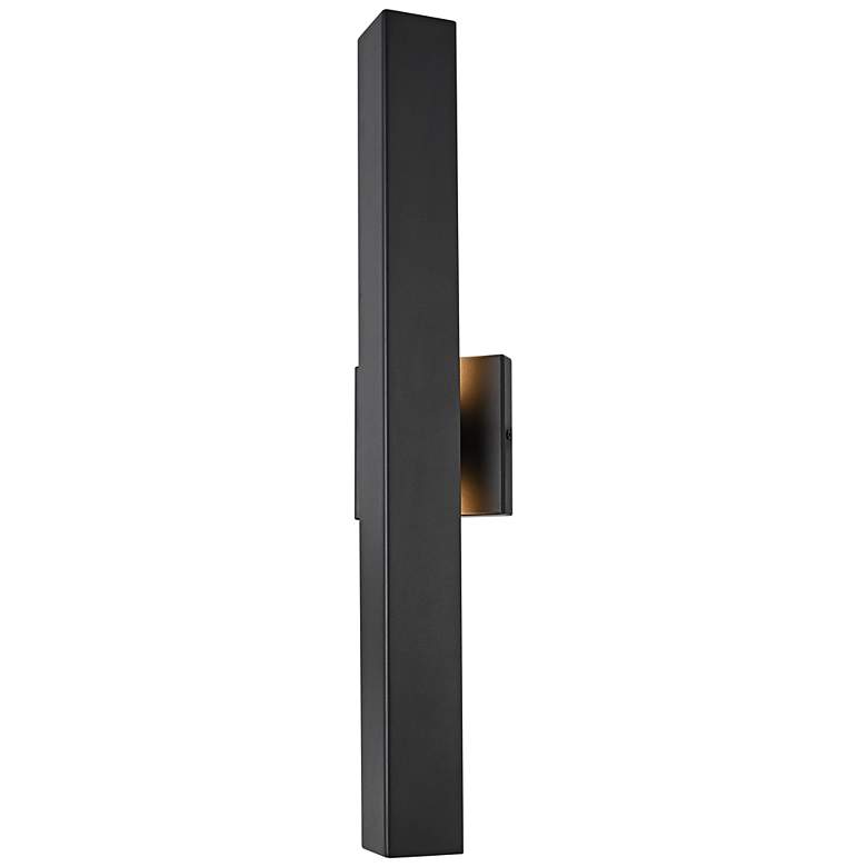 Image 4 Elegant Troy 4.5 x 24 inch Outdoor Wall Sconce in Black more views