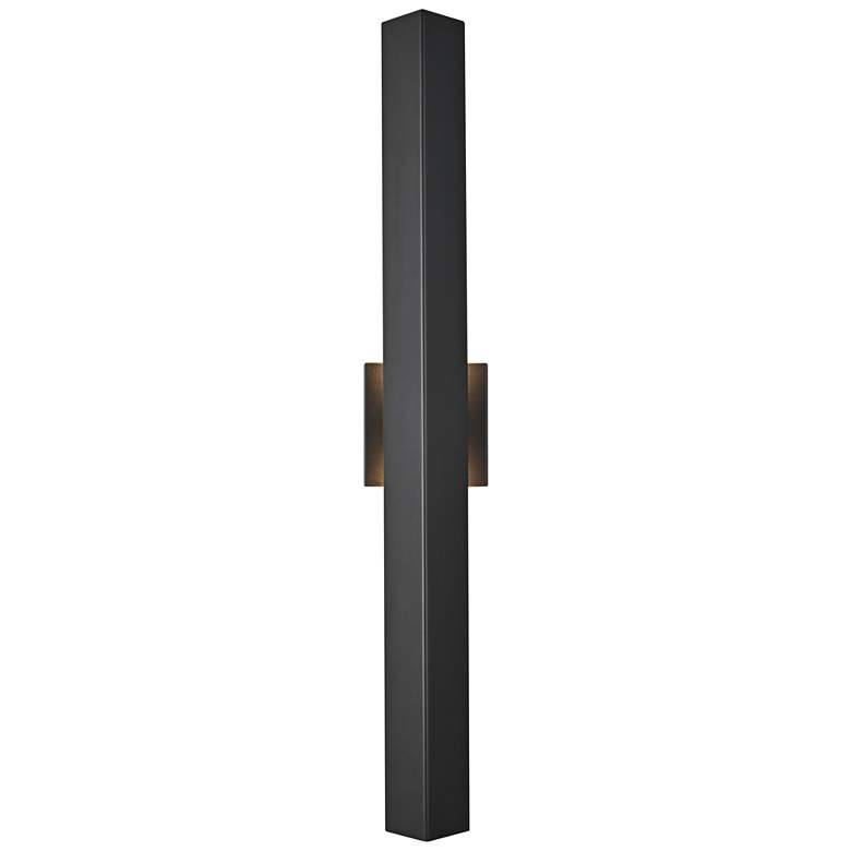 Image 2 Elegant Troy 4.5 x 30 inch Outdoor Wall Sconce in Black