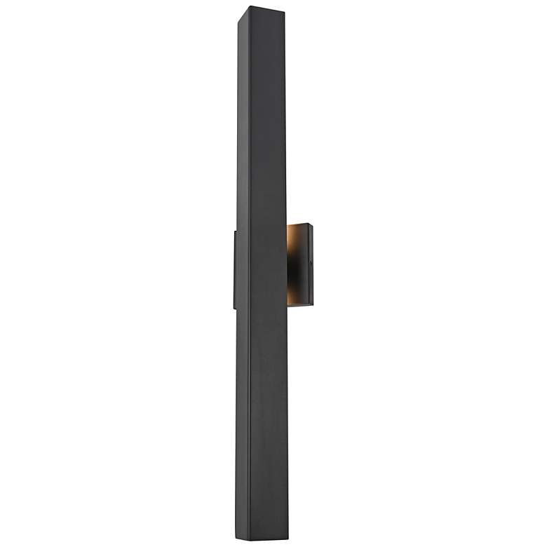Image 4 Elegant Troy 4.5 x 30 inch Outdoor Wall Sconce in Black more views