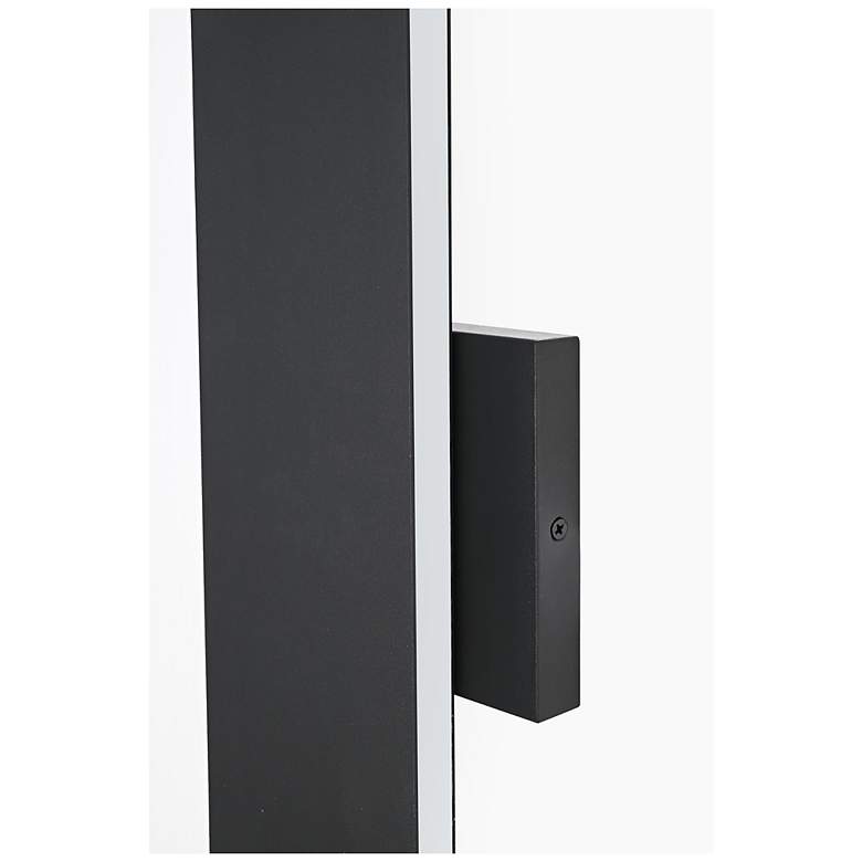 Image 5 Elegant Waylen 4.5 x 18 inch Outdoor Wall Sconce in Black more views