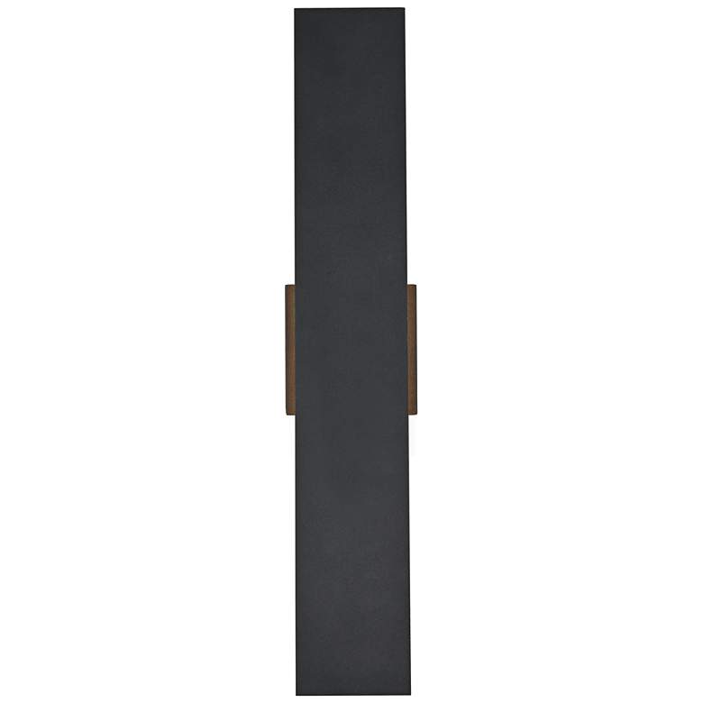 Image 2 Elegant Waylen 4.5 x 24 inch Outdoor Wall Sconce in Black