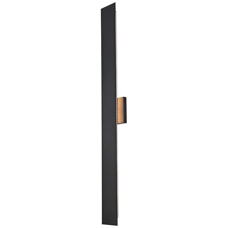 Image 4 Elegant Waylen 4.5 x 40 inch Outdoor Wall Sconce in Black more views