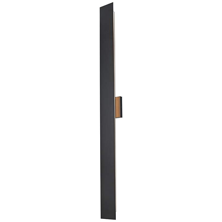 Image 4 Elegant Waylen 4.5 x 48 inch Outdoor Wall Sconce in Black more views