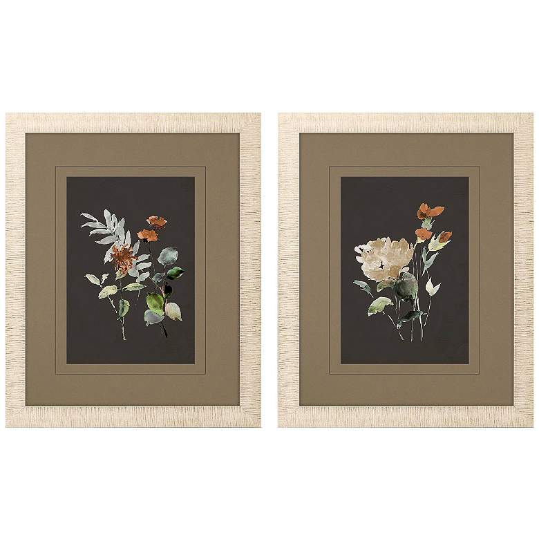 Image 1 Elegant Wildflowers 24"W x 30"H Framed Art Set of 2
