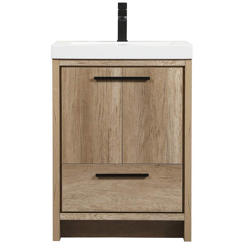 Image 1 Elegant Wyatt 24 In. Bathroom Vanity In Natural Oak