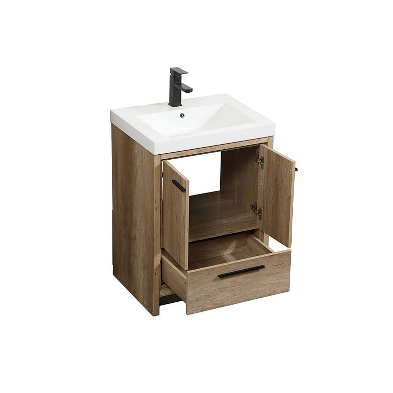 Image 5 Elegant Wyatt 24 In. Bathroom Vanity In Natural Oak more views
