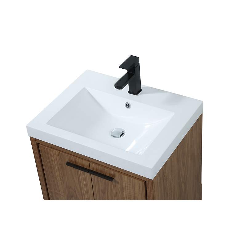 Image 6 Elegant Wyatt 24 In. Bathroom Vanity In Walnut Brown more views