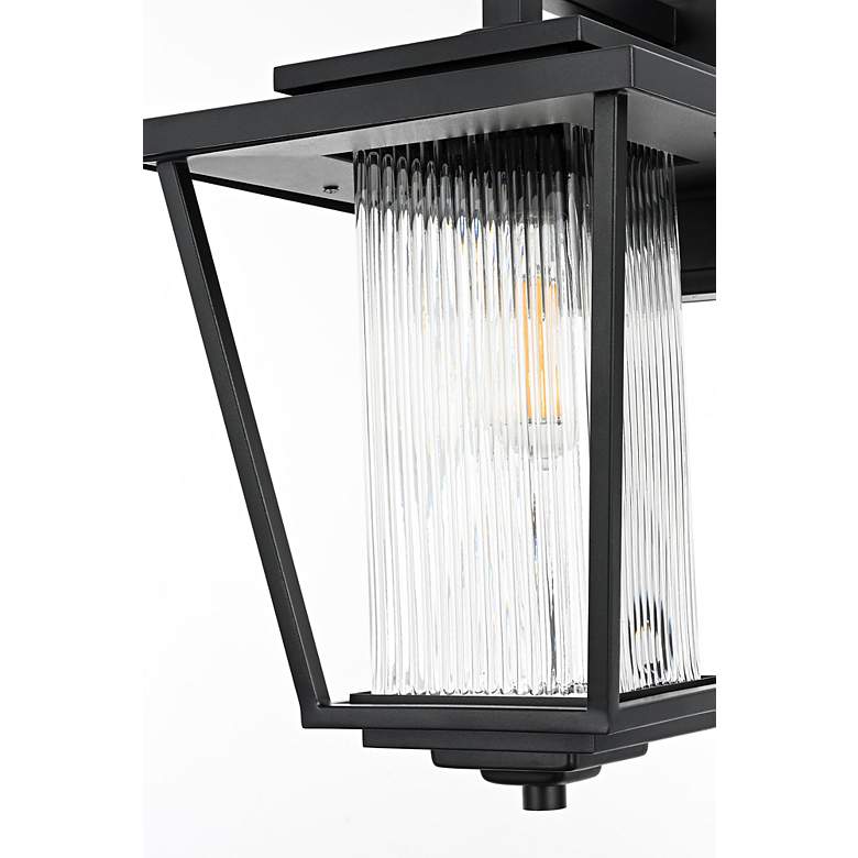 Image 6 Elegant York 10 Inch Outdoor Wall Sconce in Black more views