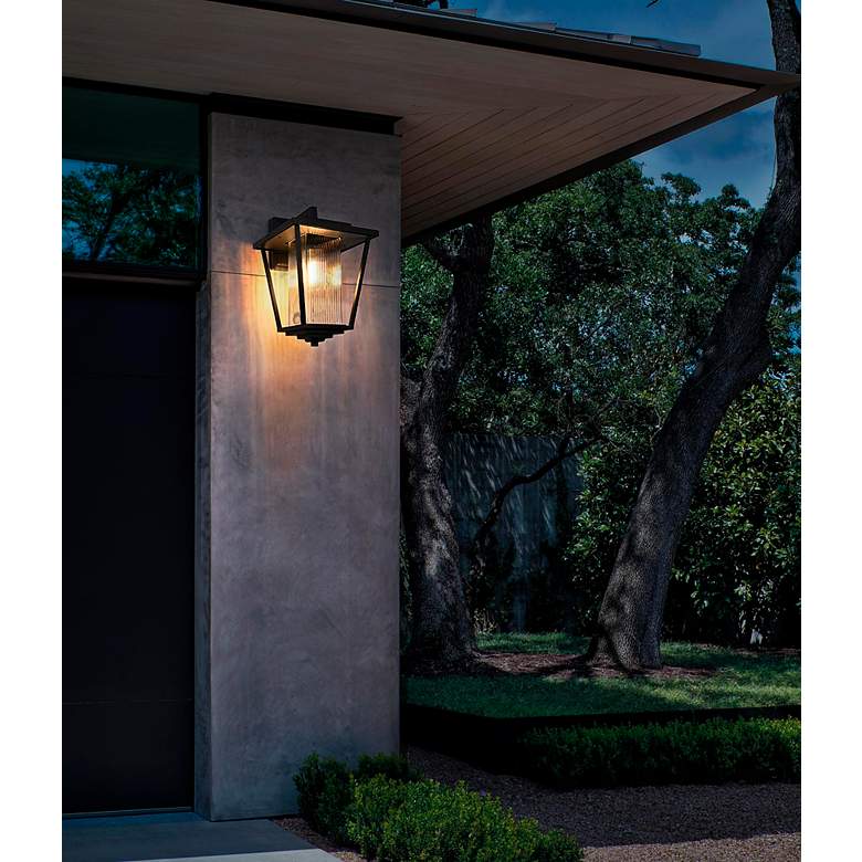 Image 7 Elegant York 10 Inch Outdoor Wall Sconce in Black more views
