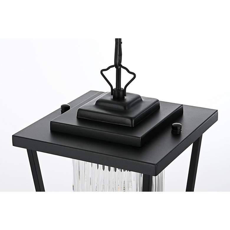 Image 5 Elegant York 6.5 Inch Outdoor Pendant in Black more views