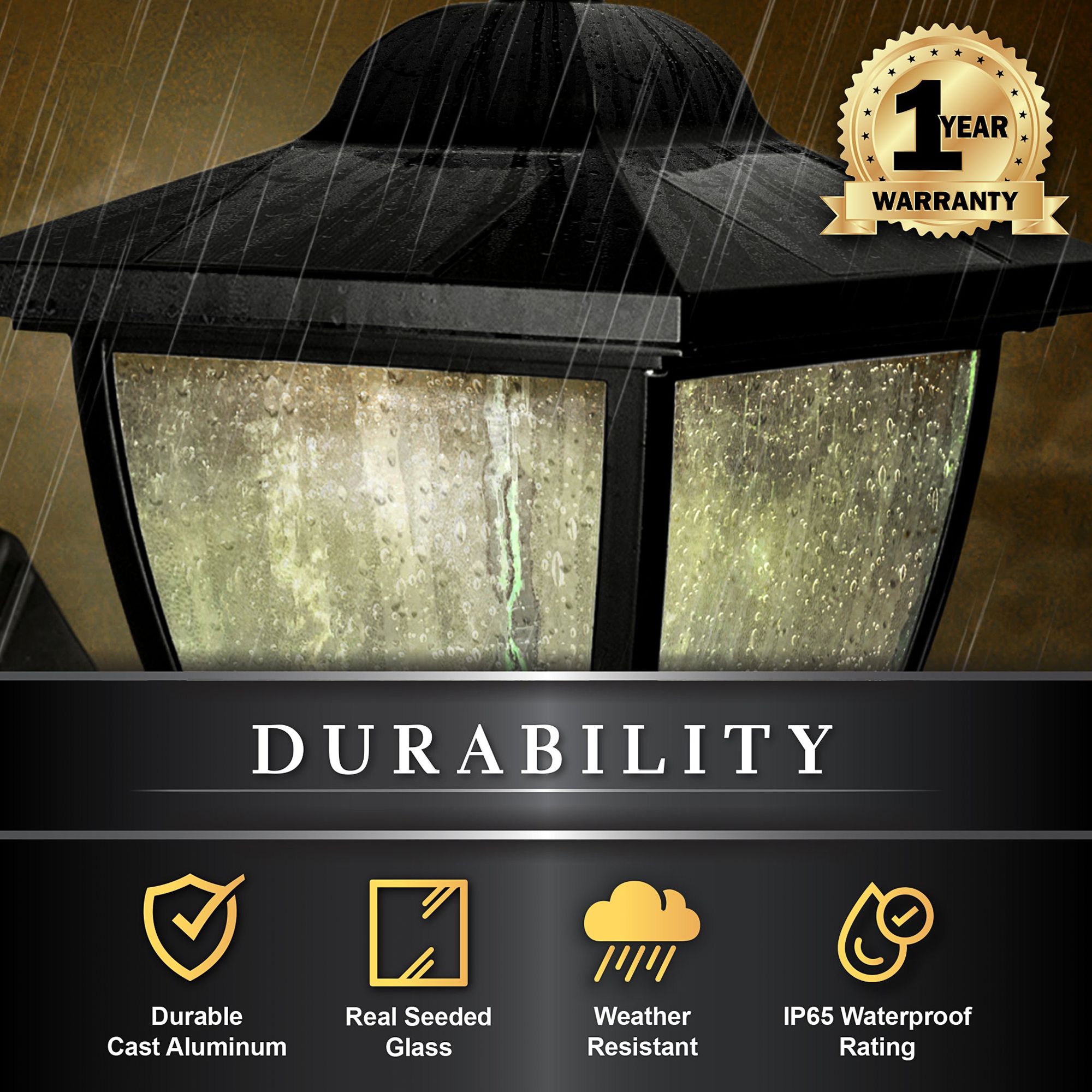 Watch A Video About the Elegante Black Outdoor Solar LED Pier Mount Light