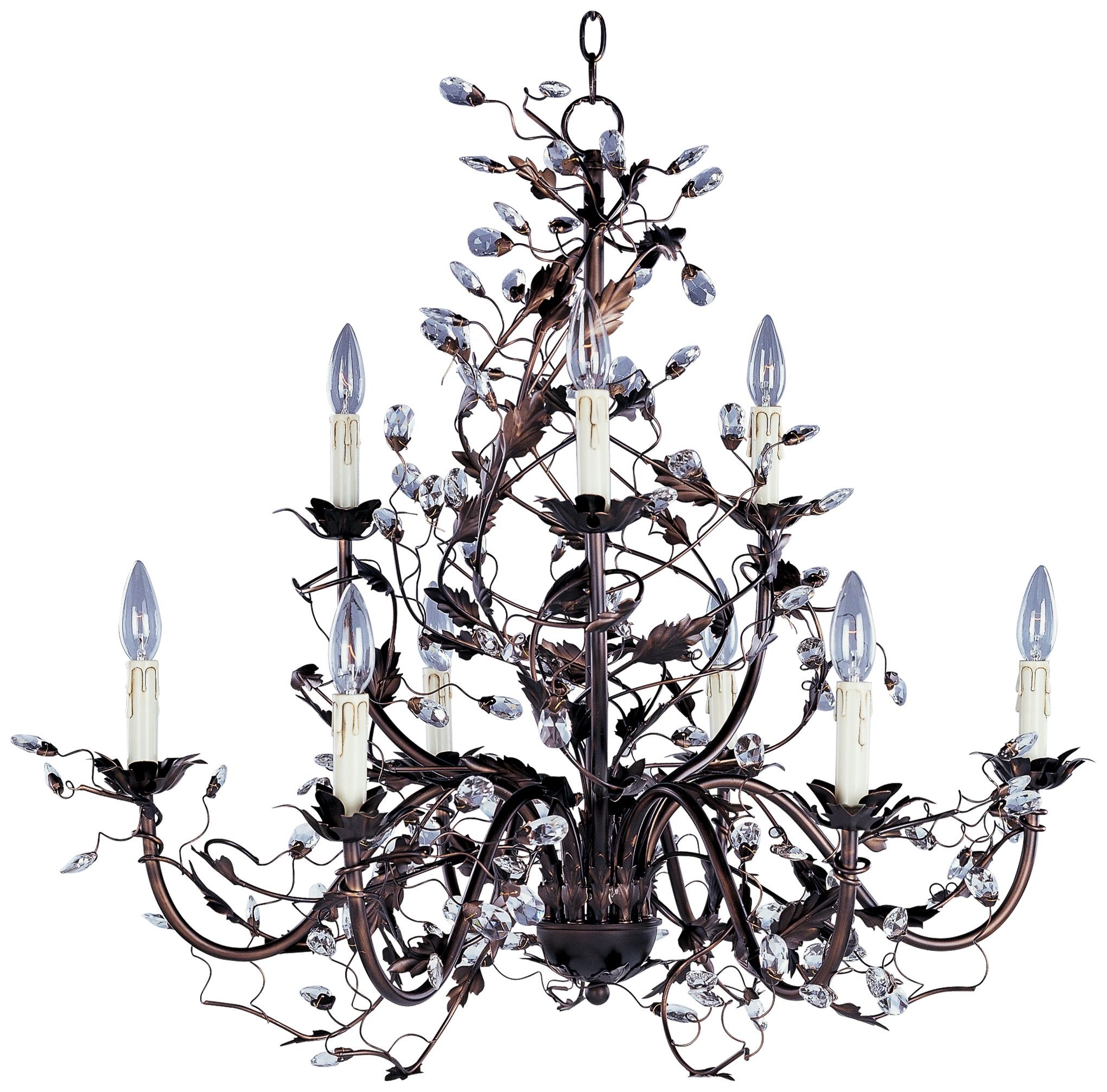 Elegante 9-Light Multi-Tier Chandelier Oil Rubbed Bronze