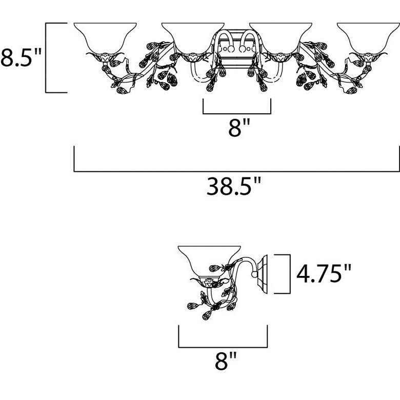 Image 3 Elegante Collection 38 1/2" Wide Bronze Bathroom Fixture more views