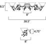 3_Elegante Collection 38 1/2" Wide Bronze Bathroom Fixture more views