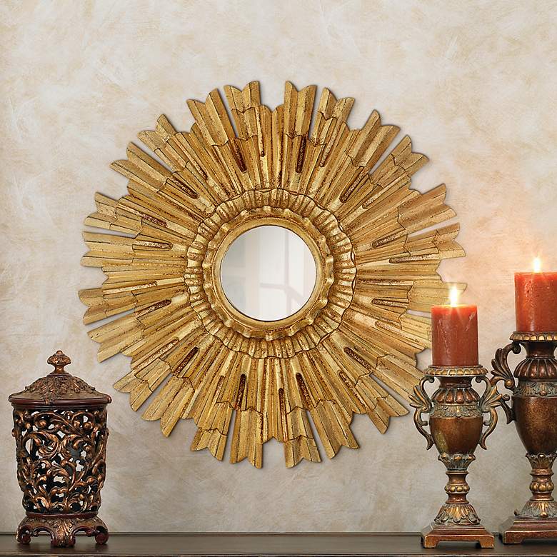 Image 1 Eleganza 22 inch High Starburst Wall Mirror