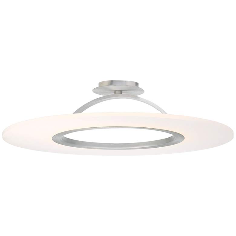 Image 1 Elektron 20 inchW Brushed Aluminum LED Ceiling/Pendant Light