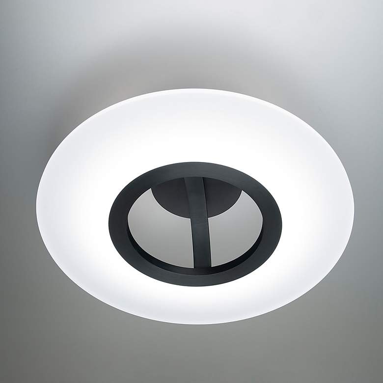 Image 4 Elektron 5.38"H x 20"W 1-Light Semi-Flush Mount in Black more views