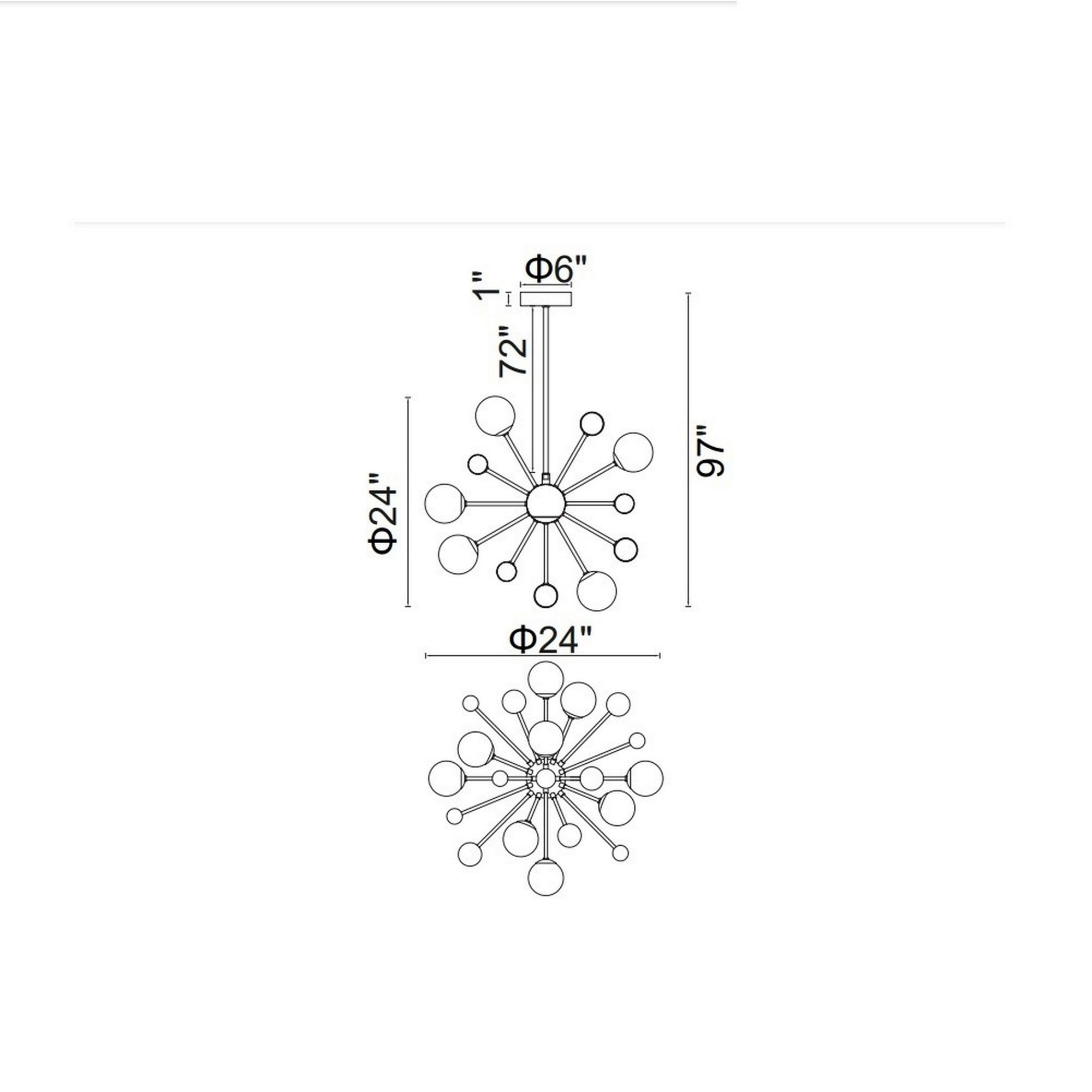 Image 6 Element 11 Light 24in Sun Gold Chandelier more views