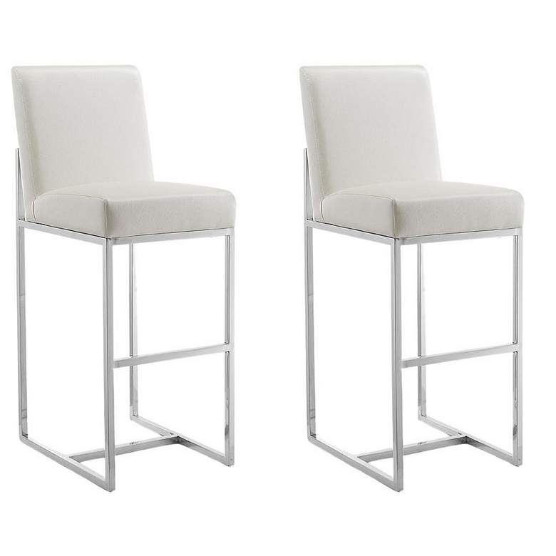 Image 1 Element 29" Faux Leather Bar Stool in Pearl White Set of 2