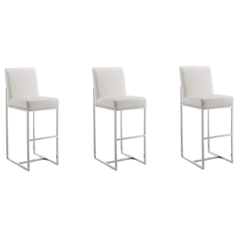 Image 1 Element 29" Faux Leather Bar Stool in Pearl White Set of 3