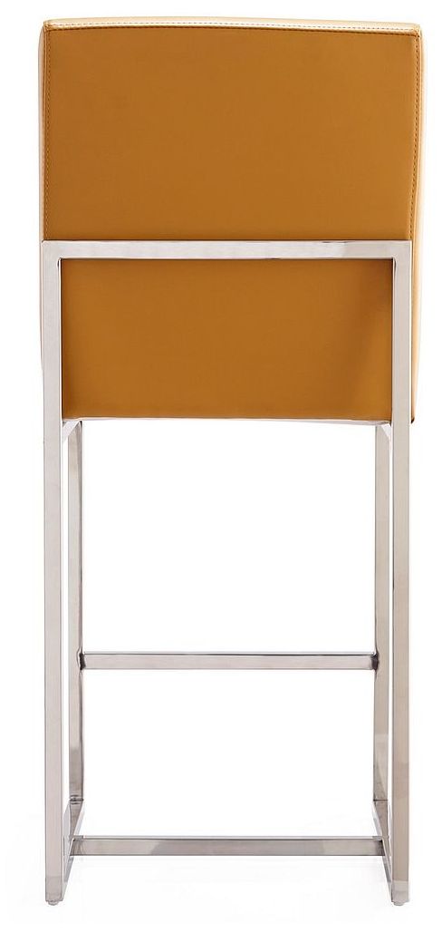 Image 6 Element 37.2" Camel & Polished Chrome Counter Height Bar Stool more views