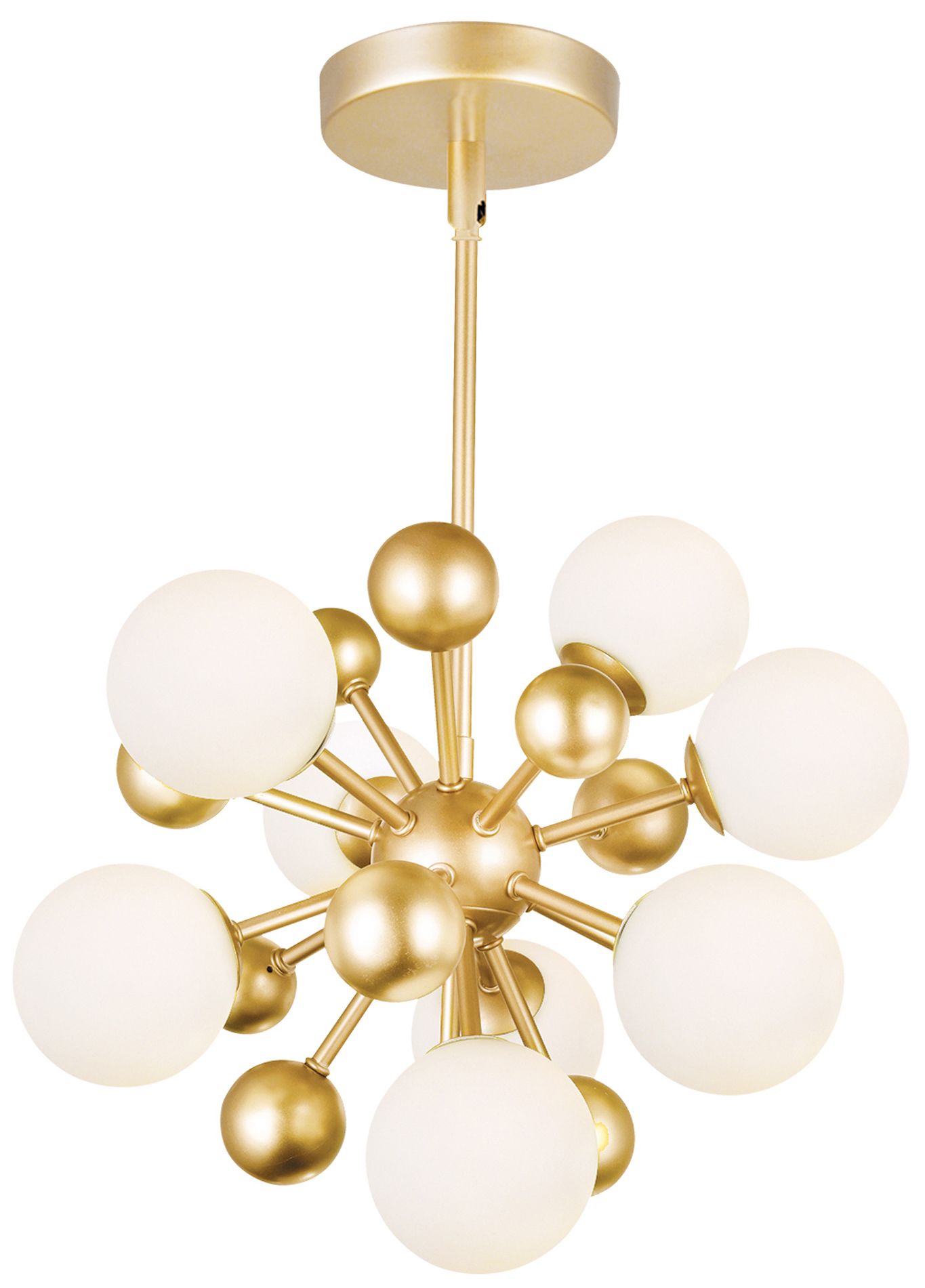 Element 8 Light 16in Sun Gold Chandelier