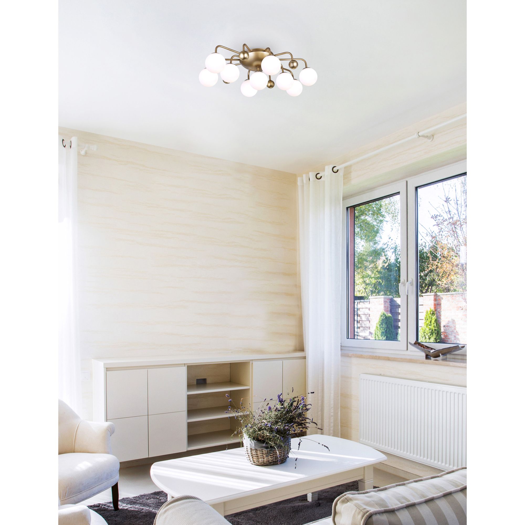 Image 7 Element 9 Light 24in Sun Gold Flush Mount more views