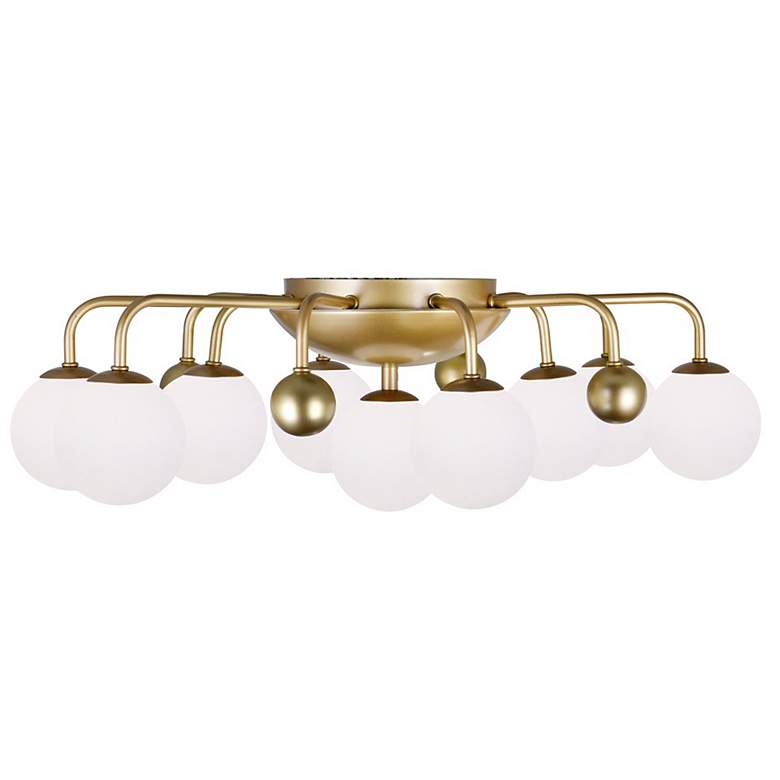 Image 3 Element 9 Light Flush Mount With Sun Gold Finish more views