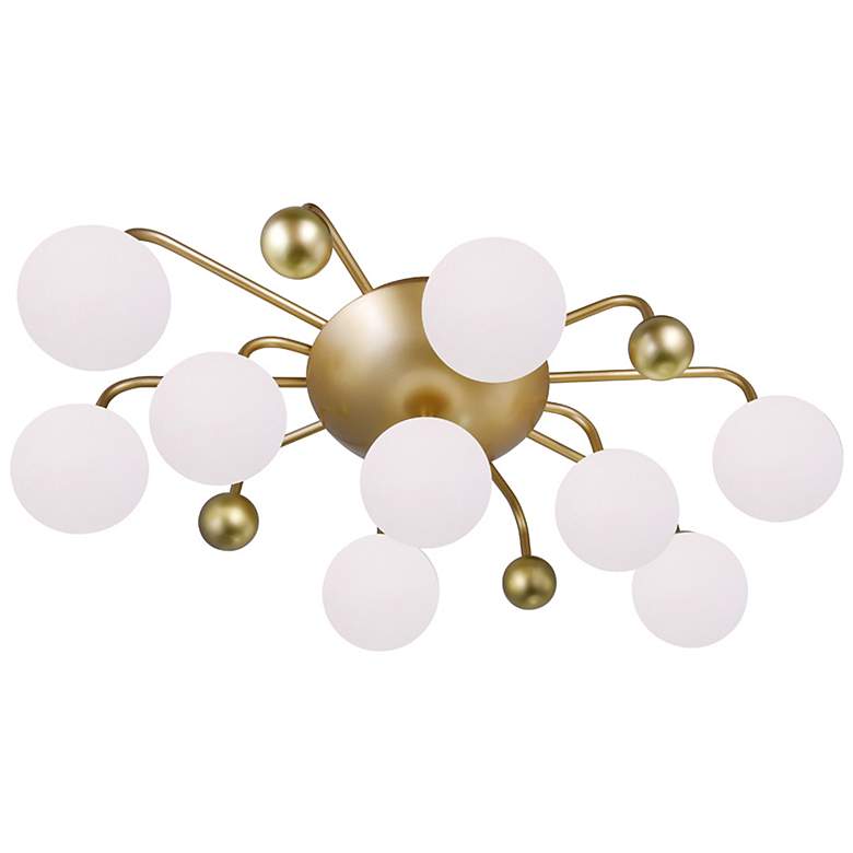Image 4 Element 9 Light Flush Mount With Sun Gold Finish more views