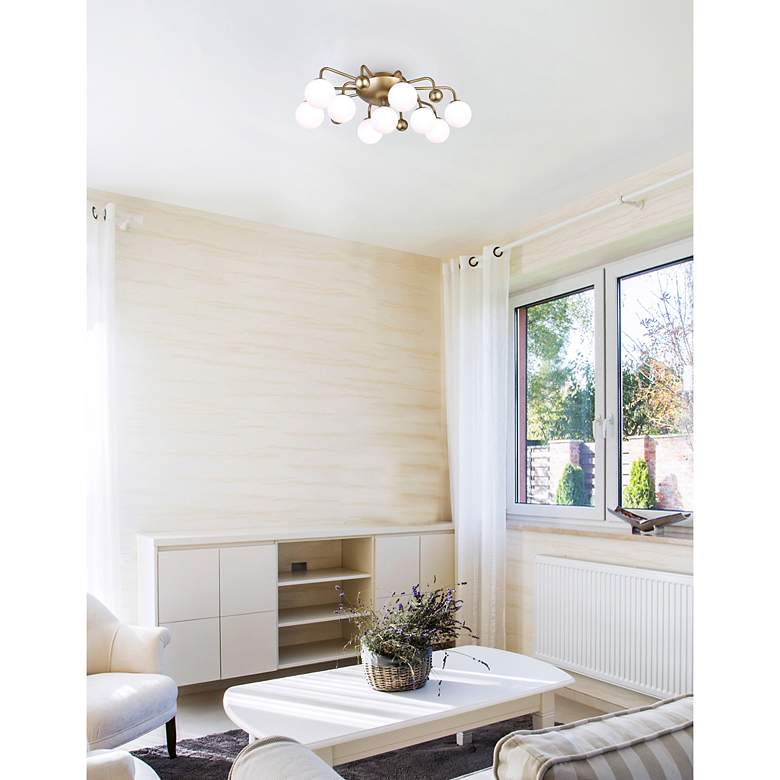 Image 7 Element 9 Light Flush Mount With Sun Gold Finish more views
