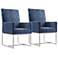Element Blue Velvet Dining Armchair (Set of 2)