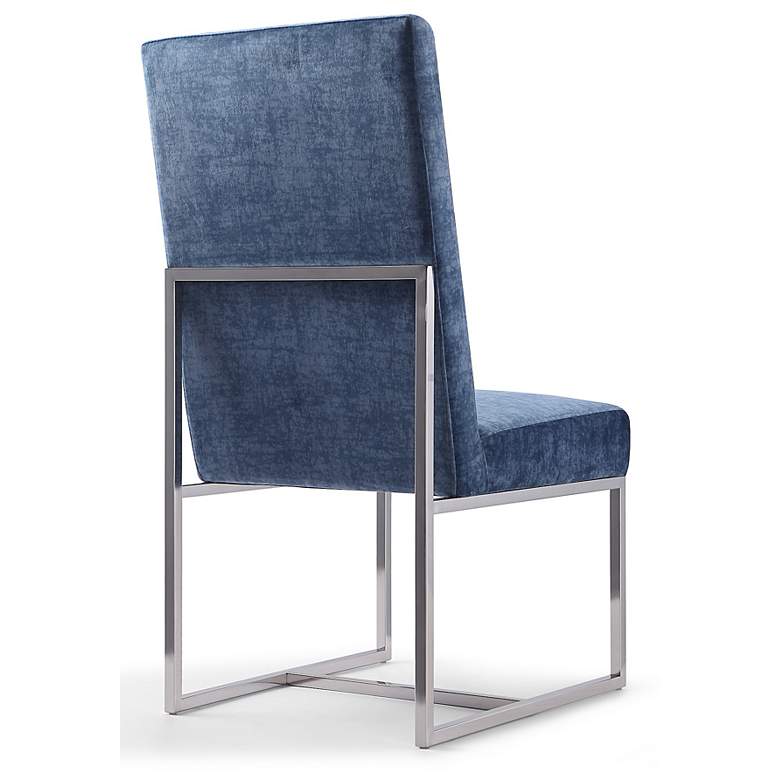 Image 5 Element Blue Velvet Fabric Dining Chair more views