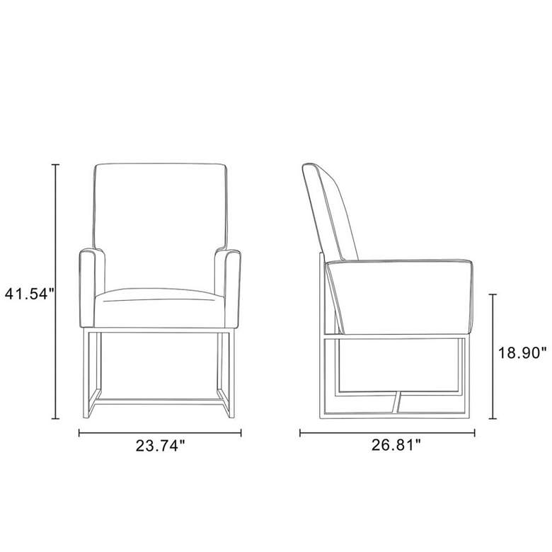 Image 7 Element Champagne Velvet Dining Armchair (Set of 2) more views
