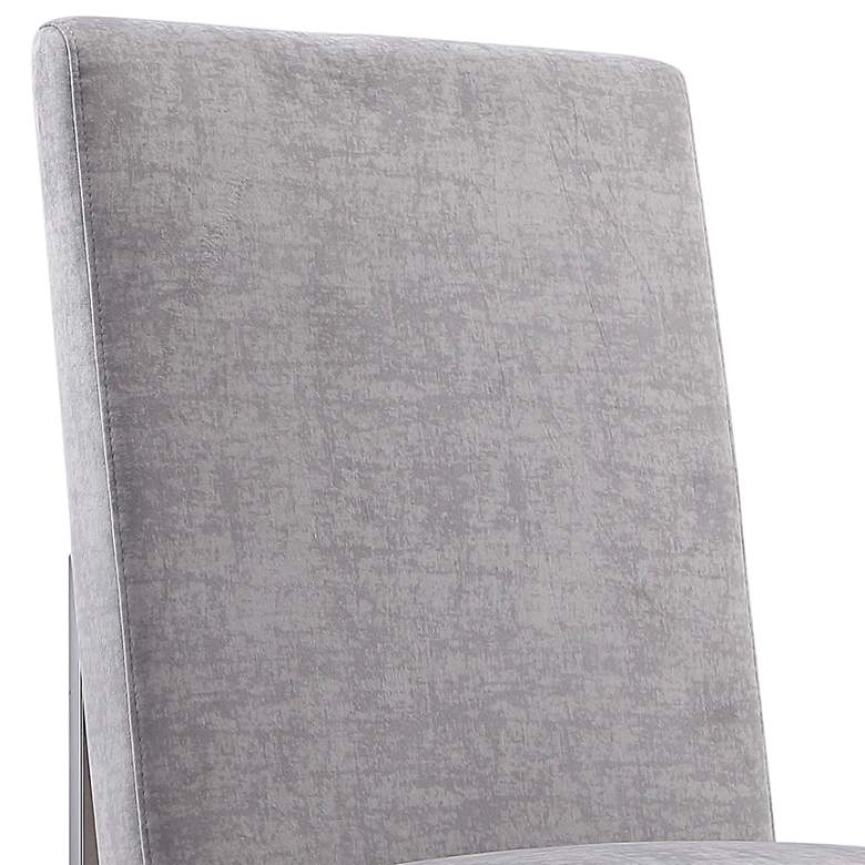Image 2 Element Gray Velvet Fabric Dining Chair more views