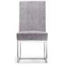 Element Gray Velvet Fabric Dining Chair