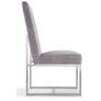 Element Gray Velvet Fabric Dining Chair
